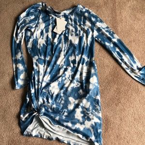 Tie-dye long sleeve dress